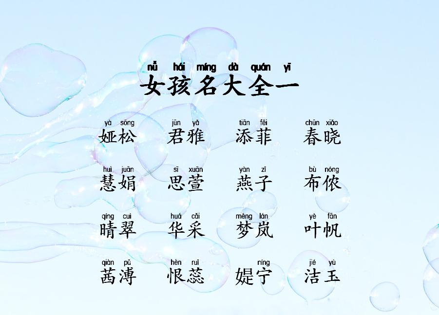 取名字大全女孩名字怎么取？有什么注意事项？
